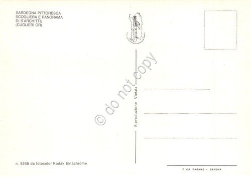 Cartolina S'Archittu Scogliere e spiaggia case Cuglieri | Immagine Gallery 2