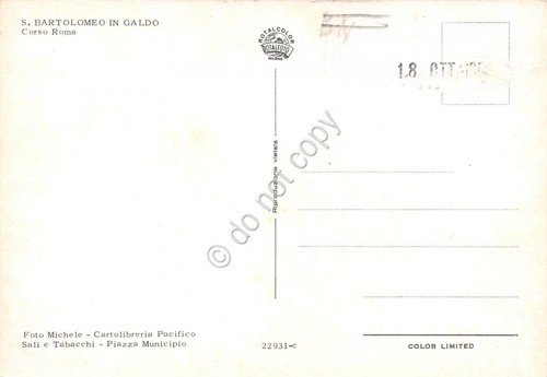 Cartolina S. Bartolomeo in Galdo Corso Roma