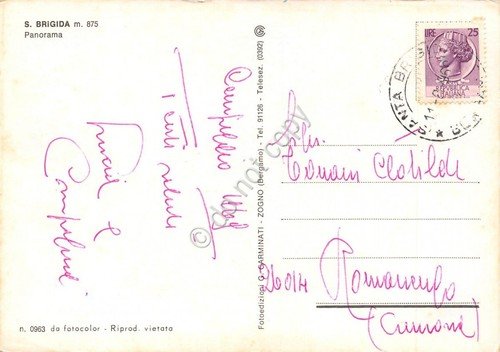 Cartolina S. Brigida panorama anni '60
