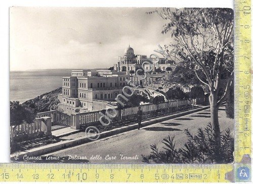 Cartolina S. Cesarea - Palazzo Cure Termali - 1952 (Lecce) | Immagine principale