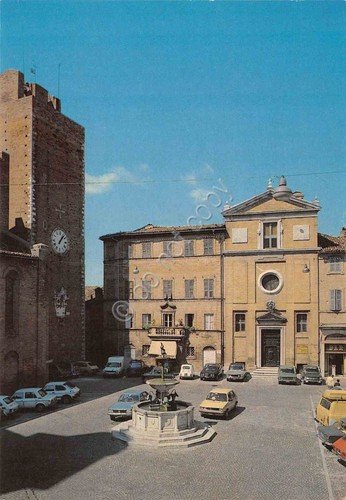 Cartolina S. Elpidio a Mare Piazza Matteotti auto Anni '70 | Immagine principale