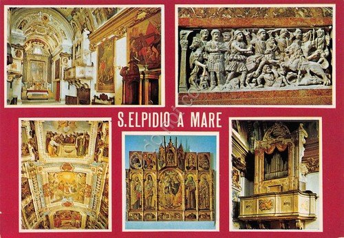 Cartolina S. Elpidio a Mare vedute varie opere d'arte | Immagine principale