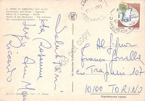 Cartolina S. Eremo di Camaldoli Ingresso Particolare