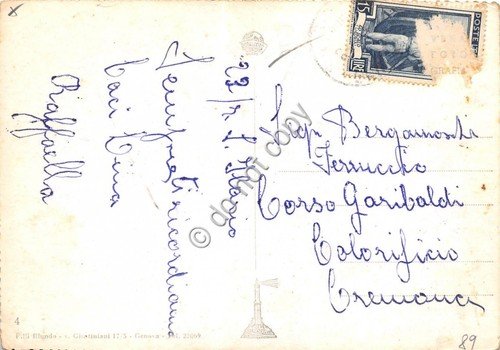 Cartolina S. Ilario Genova Panorama verso Nervi