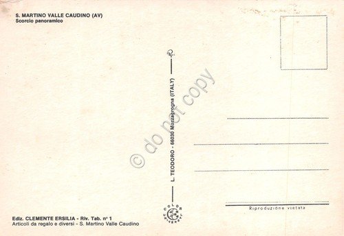 Cartolina S. Martino Valle Caudino panorama parziale paese casse montagna | Immagine Gallery 2