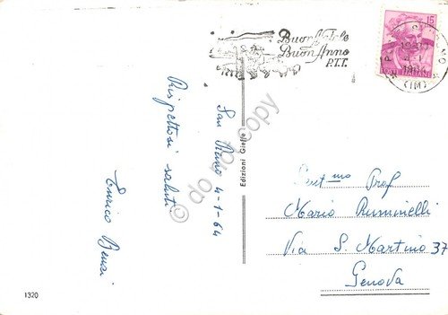 Cartolina S. Remo Panorama da Levante 1964 (Imperia)