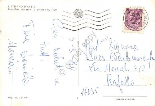 Cartolina S. Stefano d' Aveto Hotel S. Lorenzo panorama 1970 … | Immagine Gallery 2