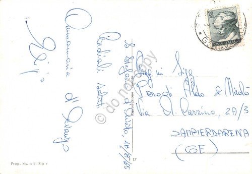 Cartolina S. Stefano d' Aveto Lago Nero colorata 1965