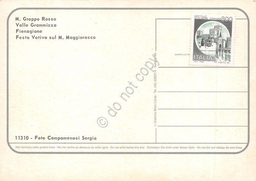 Cartolina S. Stefano d'Aveto vedute festa votiva sul Maggiorasca fienagione
