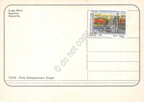 Cartolina S. Stefano d'Aveto vedute Lago Nero Agoraie Castello con …