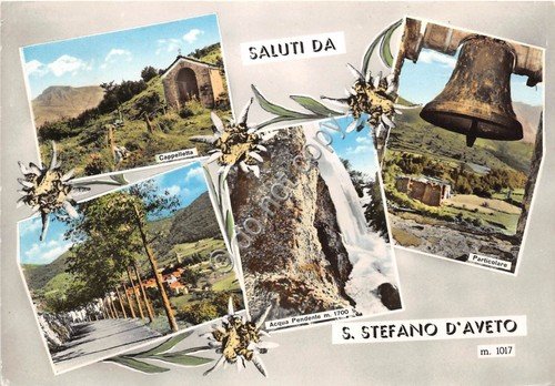 Cartolina S. Stefano d'Aveto vedute varie 1962 (Genova) | Immagine principale