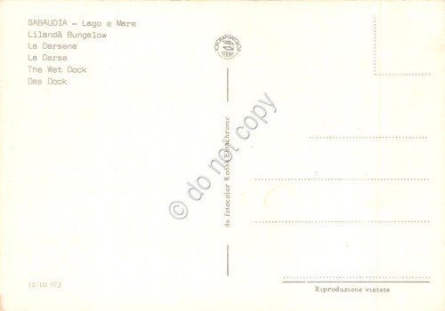 Cartolina Sabaudia Lilandà Bungalow lago e mare animata barca anni … | Immagine Gallery 2