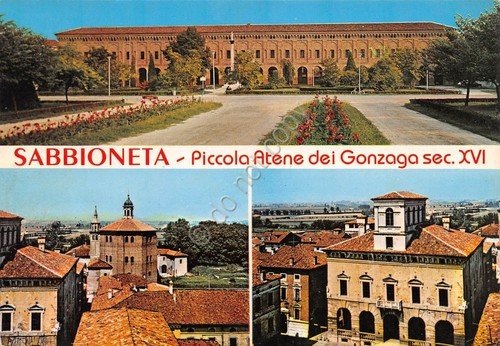 Cartolina Sabbioneta 3 vedute (Mantova)