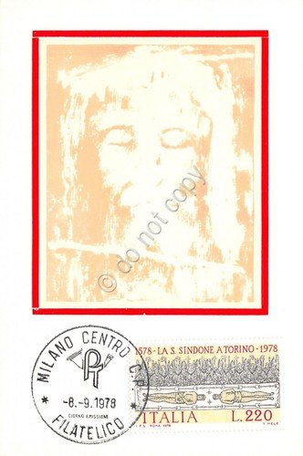 Cartolina Sacra Sindone timbro filatelico 1978