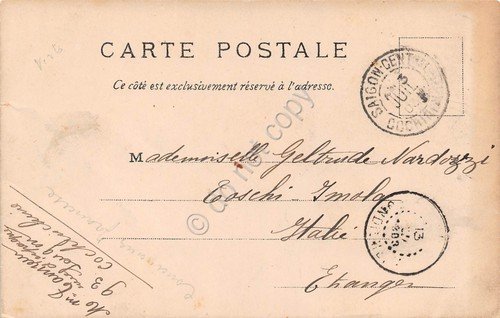 Cartolina Saigon Giardino Botanico 1903