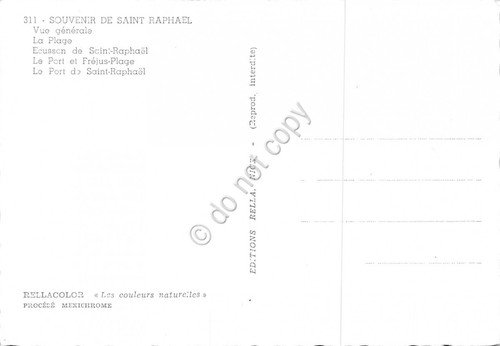 Cartolina Saint Raphael vue general plage port