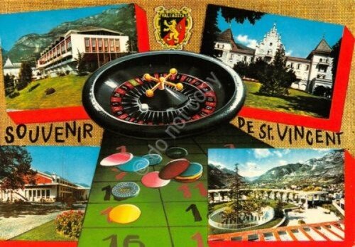 Cartolina Saint Vincent Vedute roulette casin? Hotel Biliia 1979 (Aosta) | Immagine principale