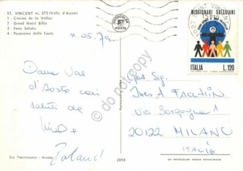 Cartolina Saint Vincent Vedute roulette casin? Hotel Biliia 1979 (Aosta) | Immagine Gallery 2