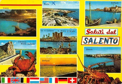 Cartolina Salento vedute varie località 1975 | Immagine principale