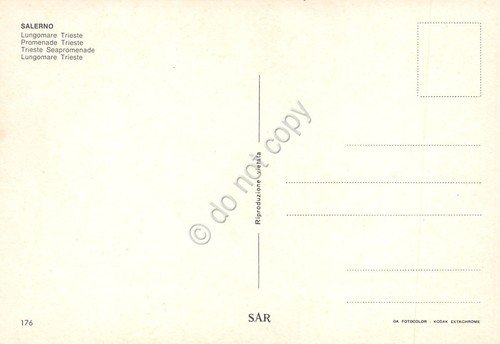 Cartolina Salerno Lungomare Trieste case alberghi anni '80 | Immagine Gallery 2