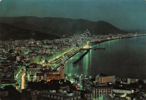 Cartolina Salerno Panorama Notturno anni '70