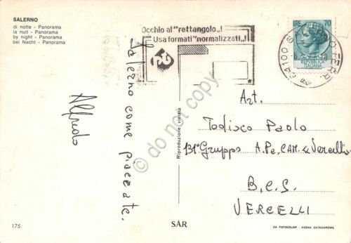 Cartolina Salerno Panorama Notturno anni '70