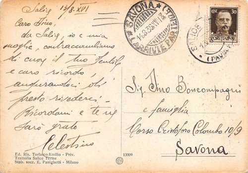 Cartolina Salice Terme Carta del Lavoro 1938 | Immagine Gallery 2