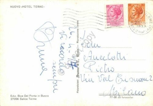 Cartolina Salice Terme Nuovo Hotel Terme 1977