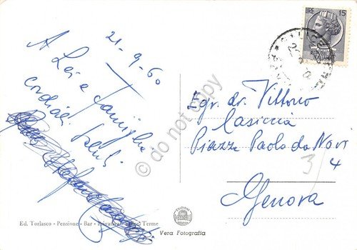 Cartolina Salice Terme Parco Grand Hotel 1960 (Pavia)