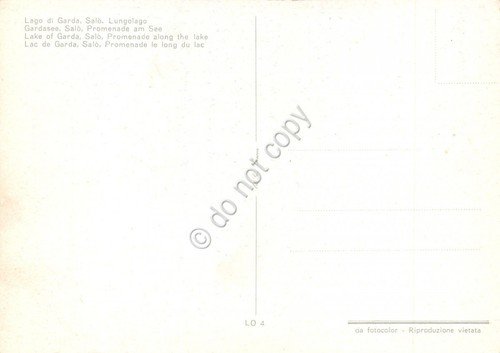 Cartolina Salò Lago di Garda Lungolago auto d'epoca