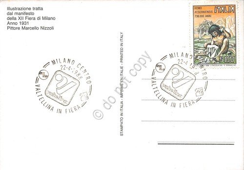 Cartolina Salone del Cavallo Fiera di Aprile Milano 1988 Nizzoli