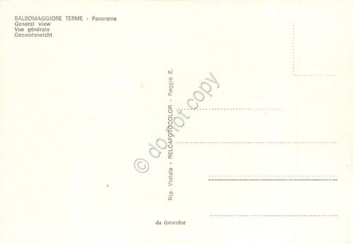 Cartolina Salsomaggiore panorama dall'alto anni '80
