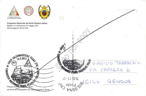 Cartolina Salsomaggiore Terme Archivio IAT Timbro filatelico 2011 | Immagine Gallery 2