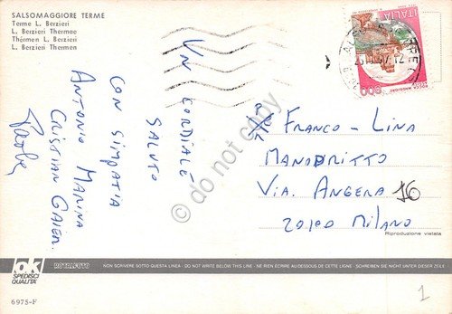 Cartolina Salsomaggiore Terme Berzieri e storia 1997 (Parma) | Immagine Gallery 2