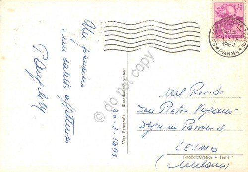 Cartolina Salsomaggiore Terme Demaniali Berzieri colorata 1963 | Immagine Gallery 2