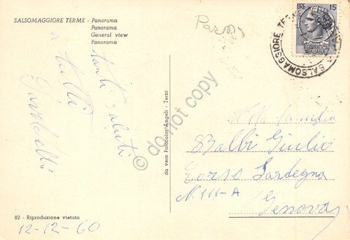 Cartolina Salsomaggiore Terme panorama paese case 1960 | Immagine Gallery 2