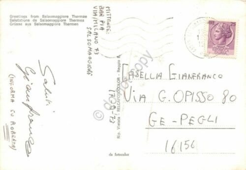 Cartolina Salsomaggiore Terme vedute 1973 (Parma)