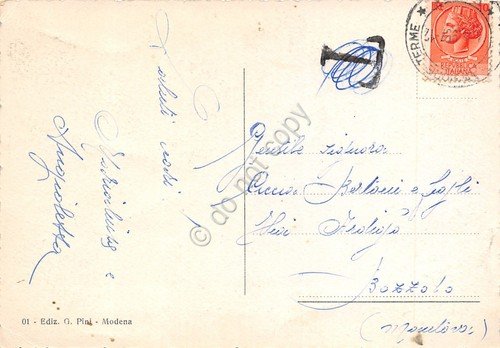 Cartolina Salsomaggiore Terme vedute varie stabilimento Berzieri 1957