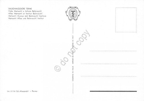 Cartolina Salsomaggiore Terme Viale Matteotti Istituto Baistrocchi