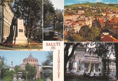 Cartolina Salsomaggiore vedute varie 1993 (Parma)