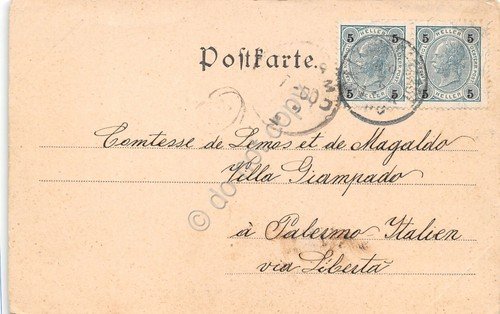 Cartolina Salzburg Gruss aus Nonnberg und Festung 1900 | Immagine Gallery 2