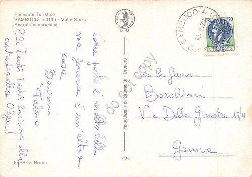 Cartolina Sambuco Panorama parziale 1979 | Immagine Gallery 2
