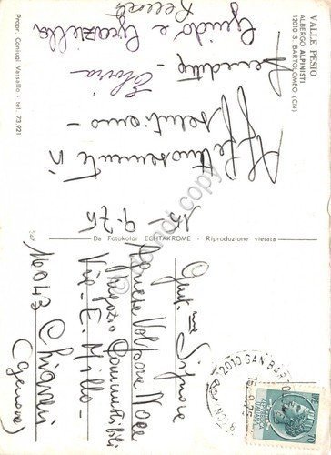 Cartolina San Bartolomeo Cuneo Albergo Alpinisti 3 vedute 1975 | Immagine Gallery 2