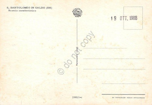 Cartolina San Bartolomeo in Galdo Benevento scorcio del paese