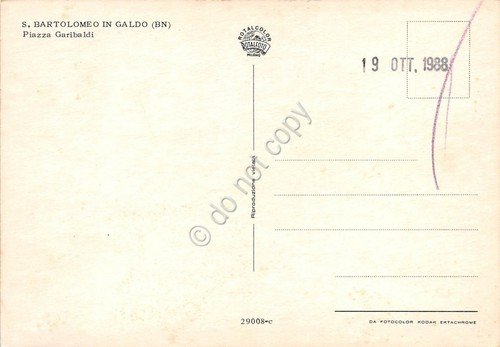 Cartolina San Bartolomeo in Galdo Piazza Garibaldi nevicata | Immagine Gallery 2