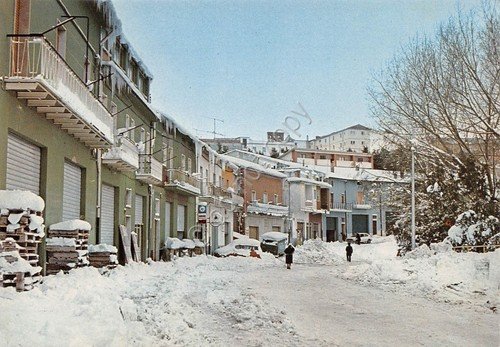 Cartolina San Bartolomeo in Galdo Via delle Puglie nevicata | Immagine principale
