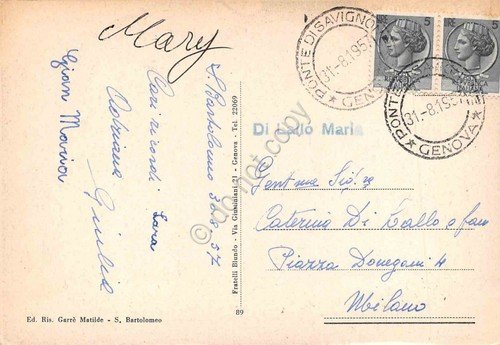 Cartolina San Bartolomeo panorama 1957 | Immagine Gallery 2