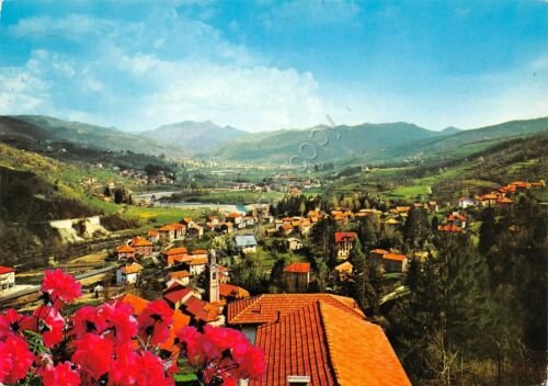 Cartolina San Bartolomeo Savignone Panorama e fiume Scrivia