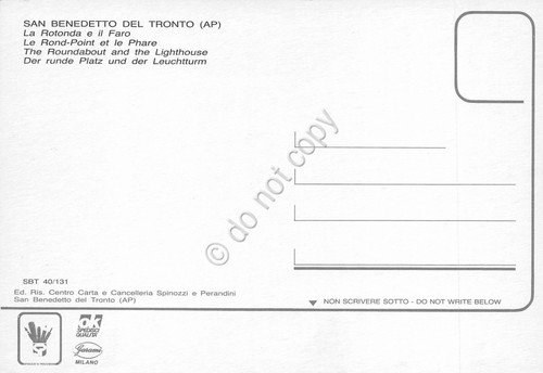 Cartolina San Benedetto del Tronto rotonda e faro auto d'epoca … | Immagine Gallery 2