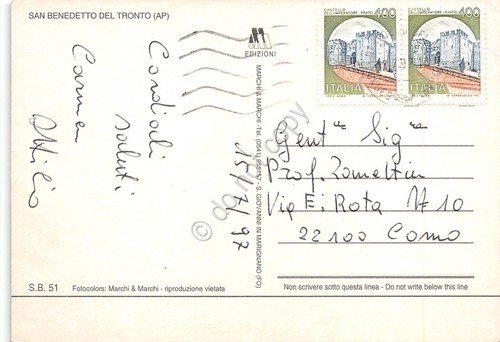 Cartolina San Benedetto del Tronto vedute 1997 (Ascoli Piceno) | Immagine Gallery 2